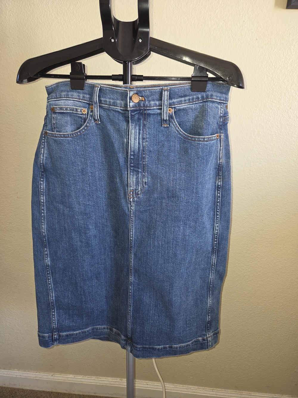 J. Crew Medium Blue Denim Pencil Skirt